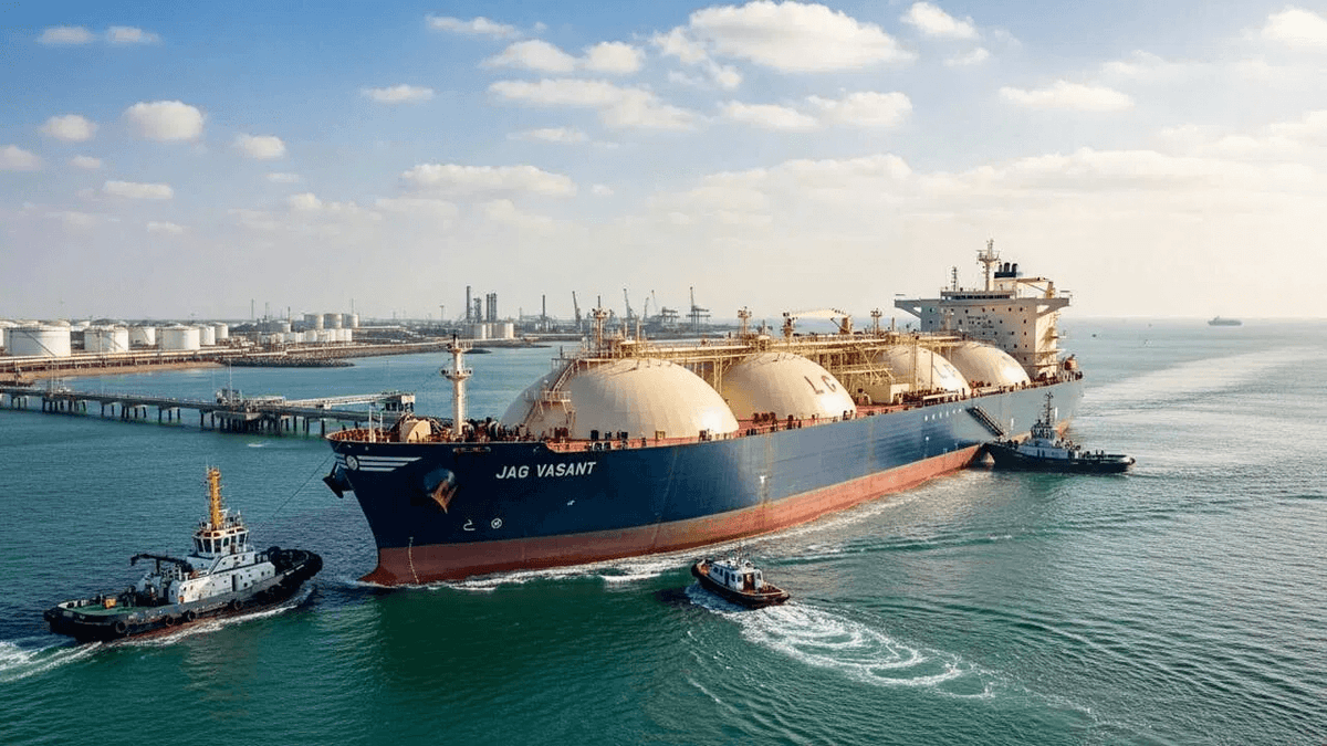 Breaking News: ‘Jag Vasant’ Ship with 16,000 Metric Tons LPG Reaches Vadinar Port, Big Relief for India