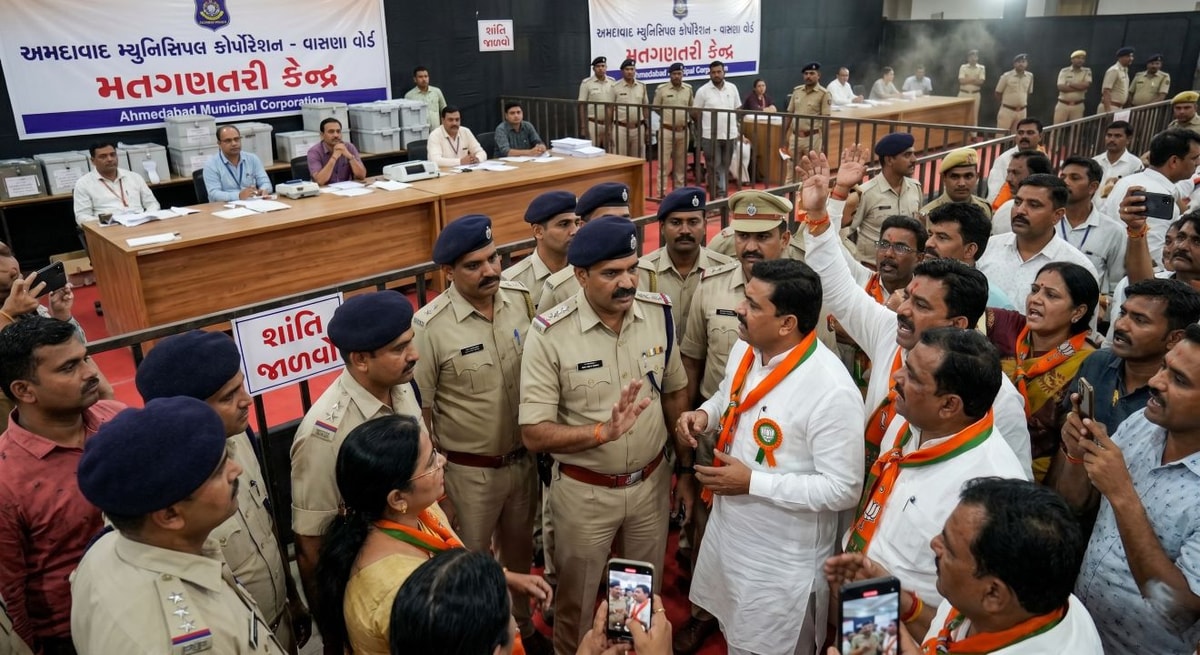 Tensions Escalate in Ahmedabad After PSI Action During Municipal Election