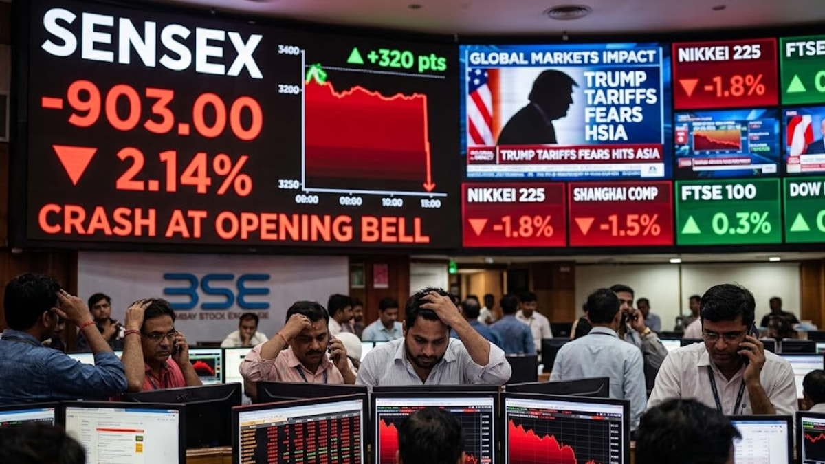Weak Start of Stock Market, Sensex Falls 903 Points, Heavy Selling in Banking and Auto Stocks