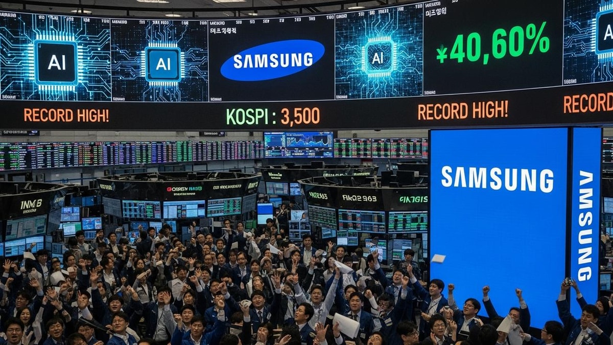 Samsung Electronics Surpasses $1 Trillion Market Cap Amid AI Surge; Kospi Hits Record High