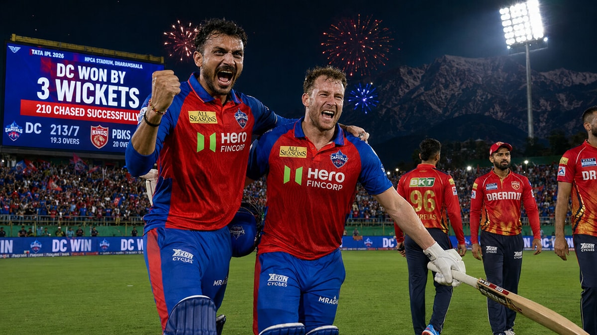 Delhi Capitals’ Explosive Victory: Defeated Punjab by 3 Wickets and Completed the Highest Run Chase in Dharamshala