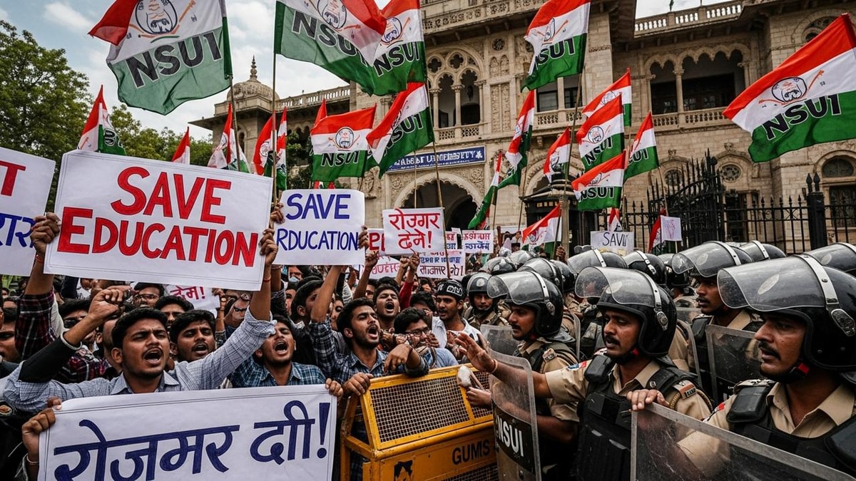 Protests Erupt in Ahmedabad Over NEET Paper Leak Controversy