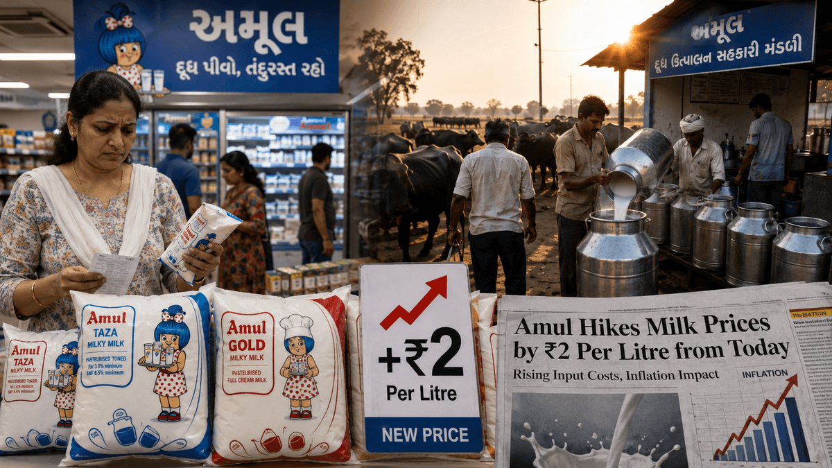 Another Blow of Inflation: Amul Milk Price Hike by INR 2 per Liter