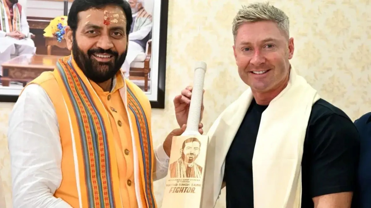 Michael Clarke Receives Special Honor in Haryana, Felicitated by CM Nayab Singh Saini