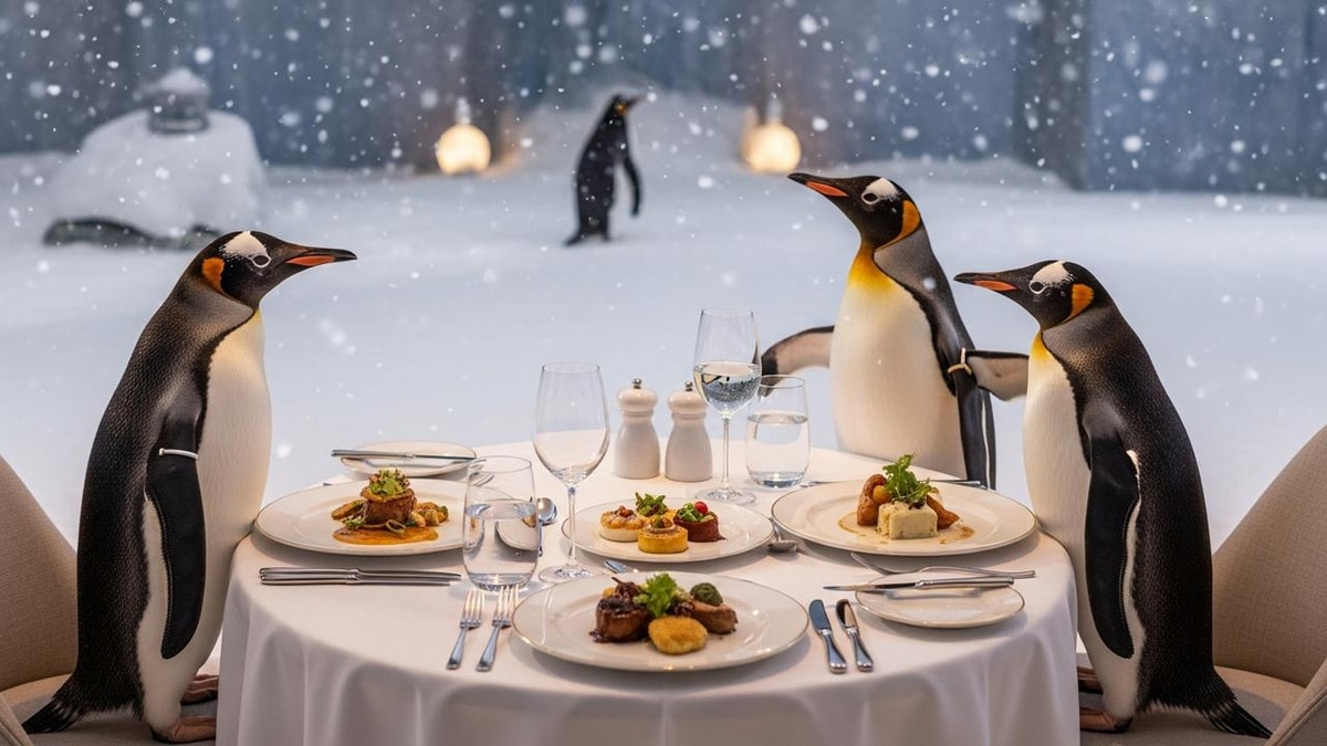 Unique Dining Experience with Penguins in Dubai