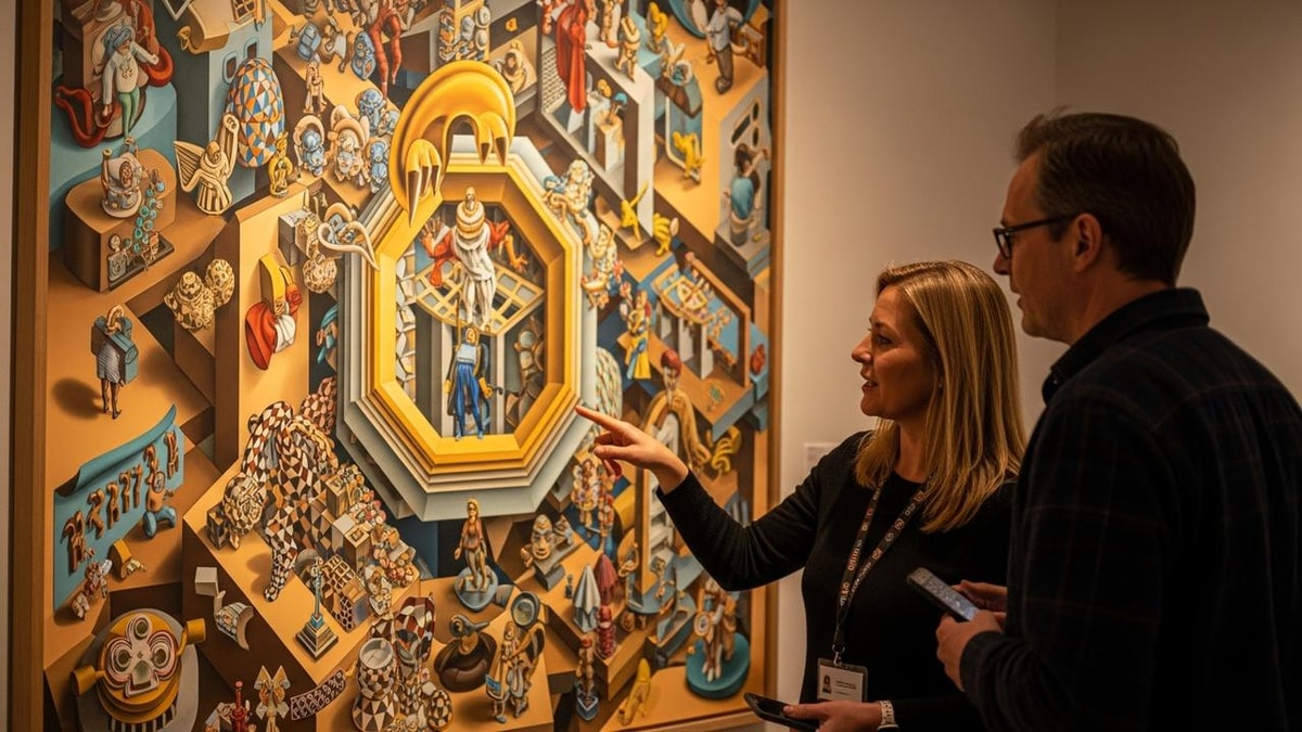 Octavio Ocampo's 'Metamorphosis por Amor' Optical Illusion