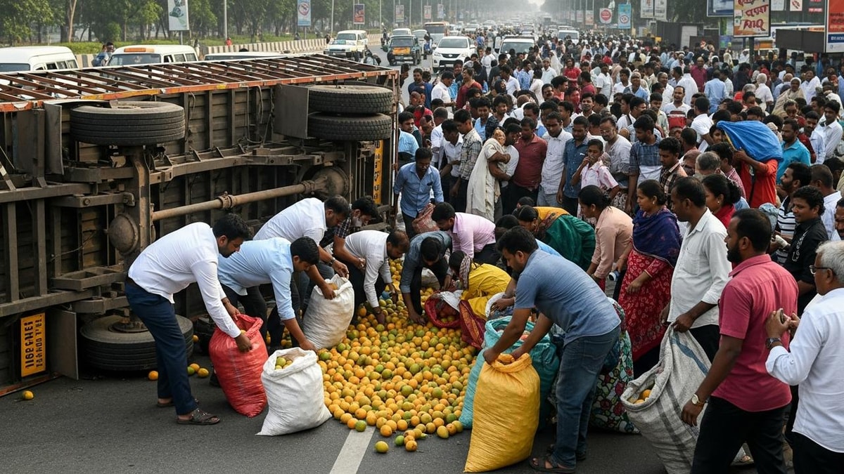 Discussion on People's Reaction After Truck Overturns