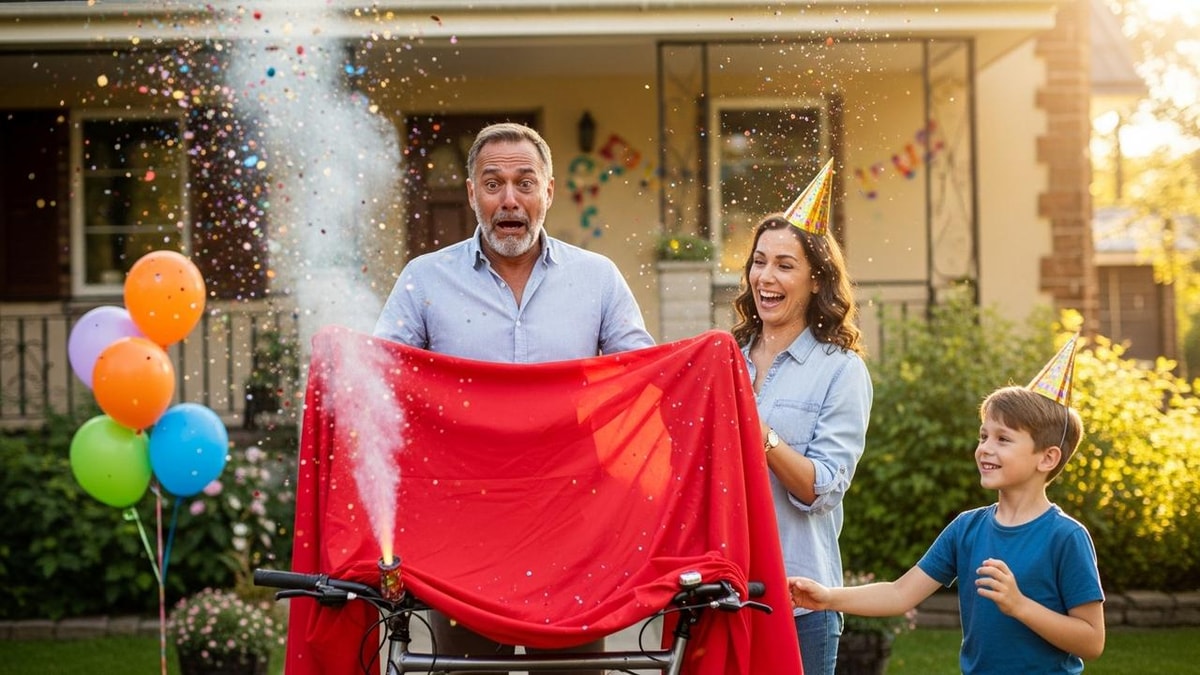 Nandini Gifts New Bike to Father on His 50th Birthday