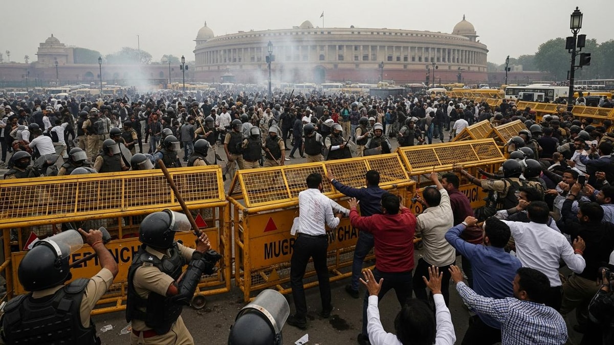Violence in Cockroach Janta Party March in New Delhi, Over 170 Injured