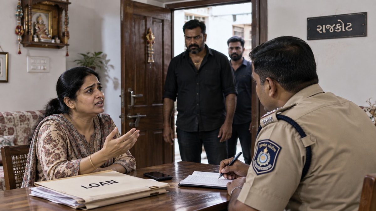 Loan Shark Enters Home in Rajkot, Woman Files Complaint