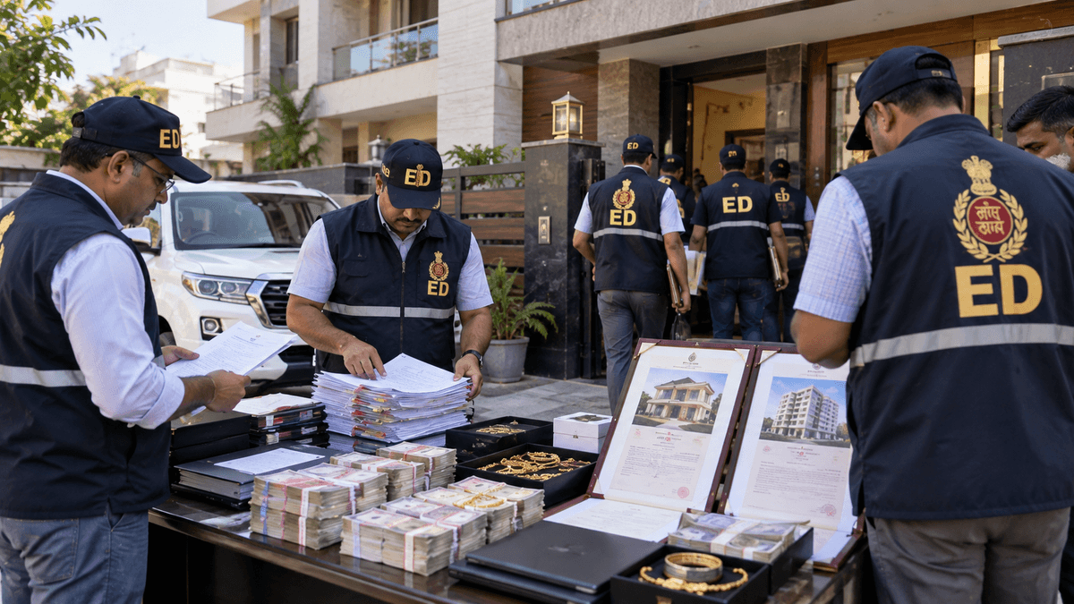 ED Seizes Properties Worth ₹1.15 Crore, Investigation Ongoing