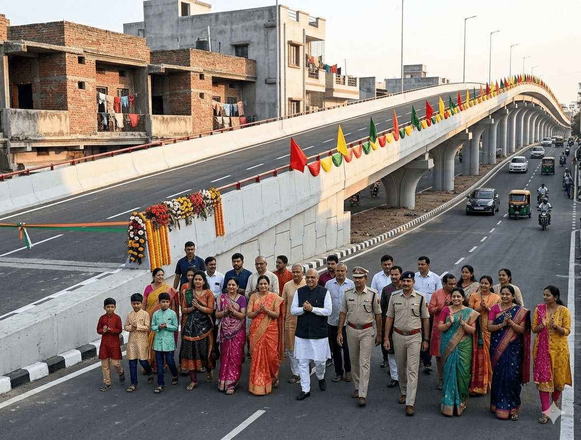 New Flyover Inaugurated in Ahmedabad to Alleviate Traffic Congestion New Flyover Inaugurated in Ahmedabad to Alleviate Traffic Congestion