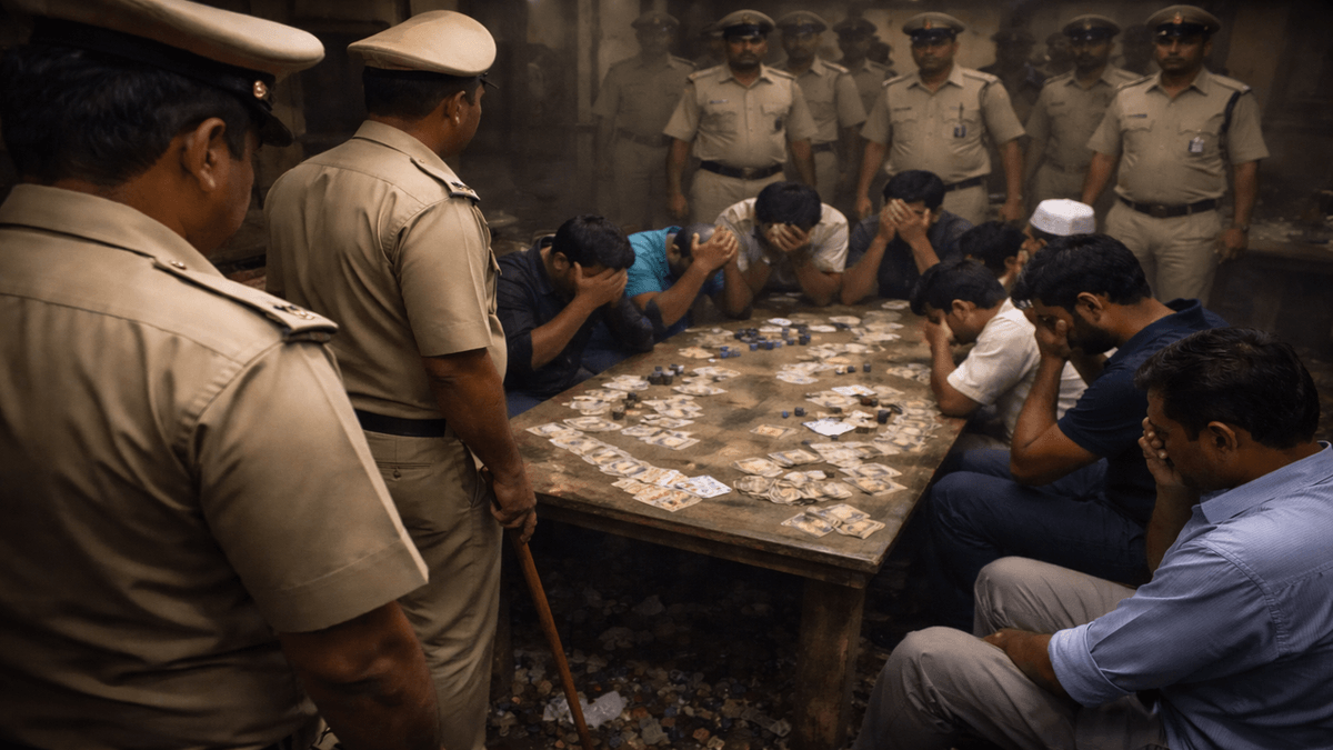 Ahmedabad Police Crack Down on Illegal Gambling Operation, Nine Arrested Ahmedabad Police Crack Down on Illegal Gambling Operation, Nine Arrested