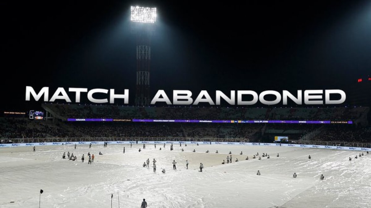 Rain Disrupts Game Kolkata Punjab Match Abandoned Both Teams Get One Point Rain Disrupts Game Kolkata Punjab Match Abandoned Both Teams Get One Point