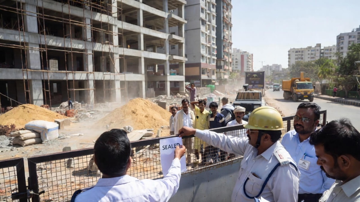 Ahmedabad's Estate Department Shuts Down Construction Sites Over Permit Violations Ahmedabad's Estate Department Shuts Down Construction Sites Over Permit Violations