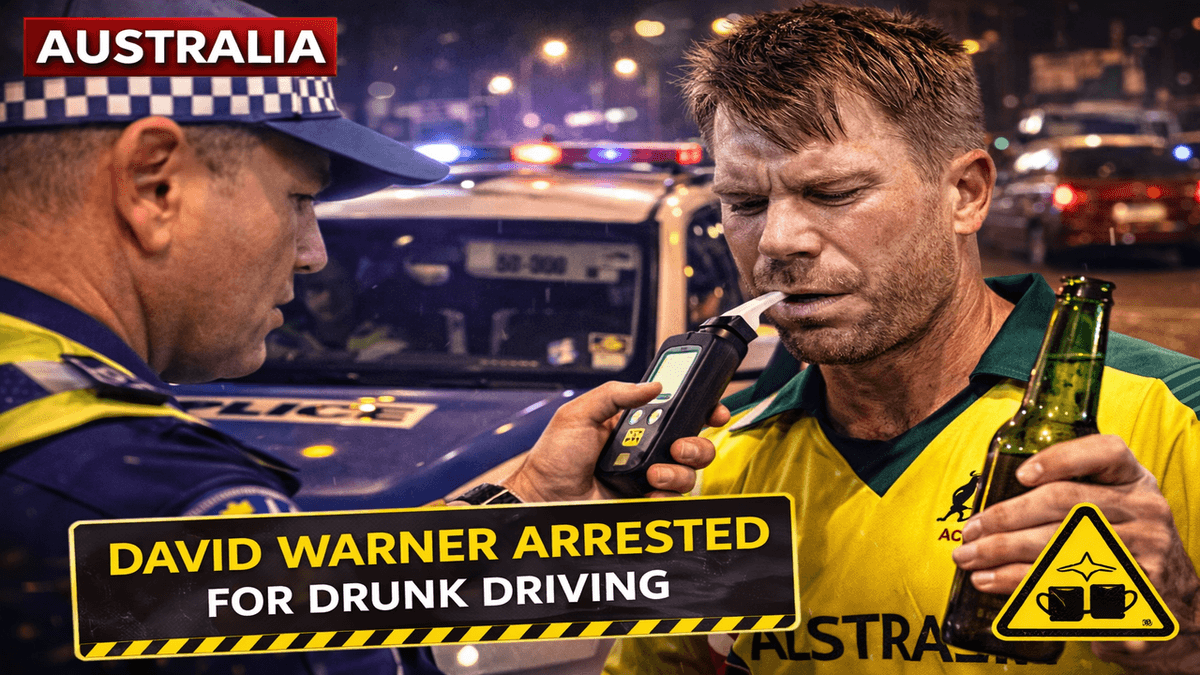 David Warner Arrested for Drink Driving in Australia David Warner Arrested for Drink Driving in Australia