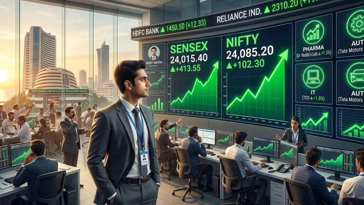 Positive Opening of Stock Market: Sensex Surges 413.55 Points, Nifty Crosses 24,000 Positive Opening of Stock Market: Sensex Surges 413.55 Points, Nifty Crosses 24,000