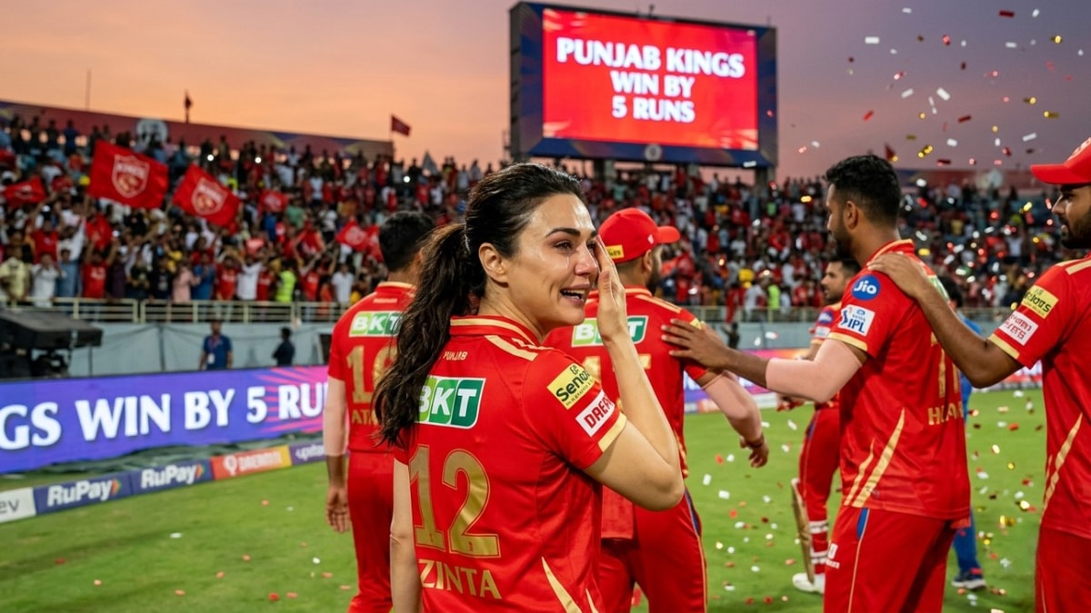 Preity Zinta's Emotional Moment After Punjab Kings' Victory Preity Zinta's Emotional Moment After Punjab Kings' Victory