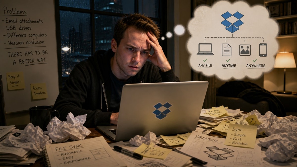 Drew Houston's Frustration Sparks the Creation of Dropbox Drew Houston's Frustration Sparks the Creation of Dropbox