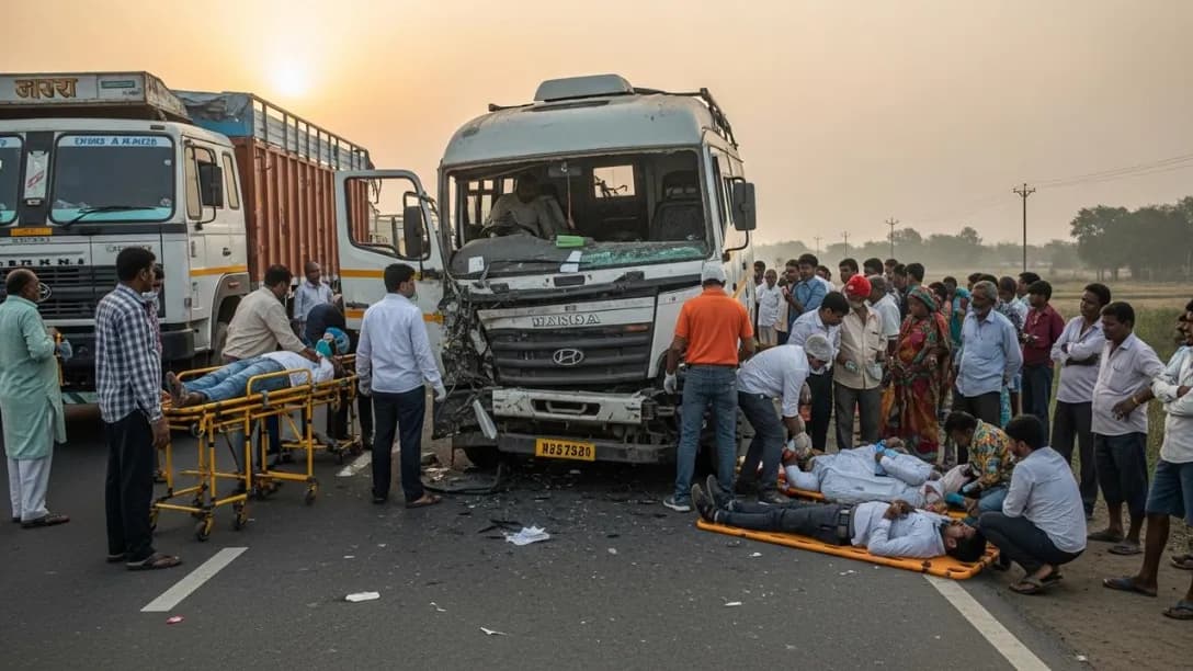 Tragic Highway Accident Claims Four Lives in Anand District, Gujarat Tragic Highway Accident Claims Four Lives in Anand District, Gujarat
