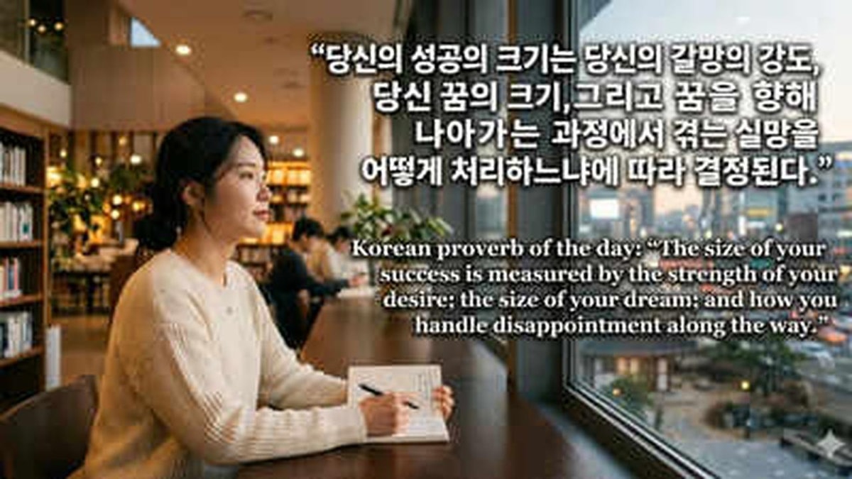 Success and Disappointment: The Importance of the Korean Proverb Success and Disappointment: The Importance of the Korean Proverb