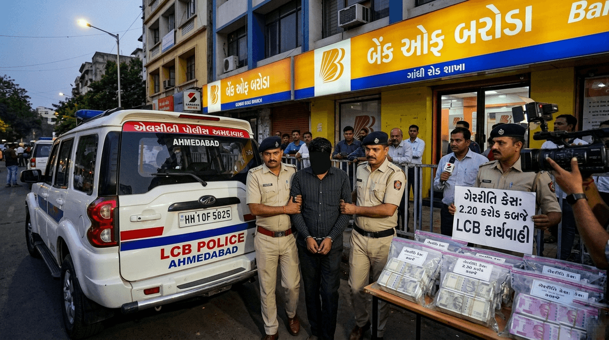 ₹8.70 Crore Irregularity Exposed at BOB Bank on Gandhi Road, Accused Arrested by LCB ₹8.70 Crore Irregularity Exposed at BOB Bank on Gandhi Road, Accused Arrested by LCB
