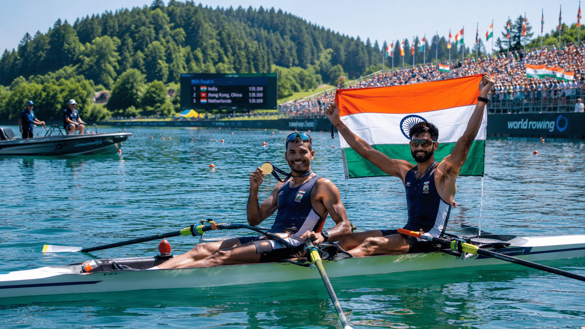 India Wins First-Ever World Rowing Cup Gold in Switzerland, Indian Army Rowers Shine India Wins First-Ever World Rowing Cup Gold in Switzerland, Indian Army Rowers Shine