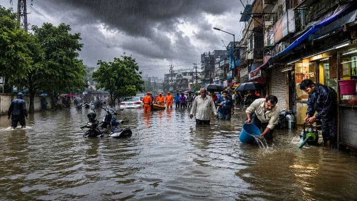 Valsad Receives 6.10 Inches of Rain in Two Hours, Several Areas Waterlogged Valsad Receives 6.10 Inches of Rain in Two Hours, Several Areas Waterlogged