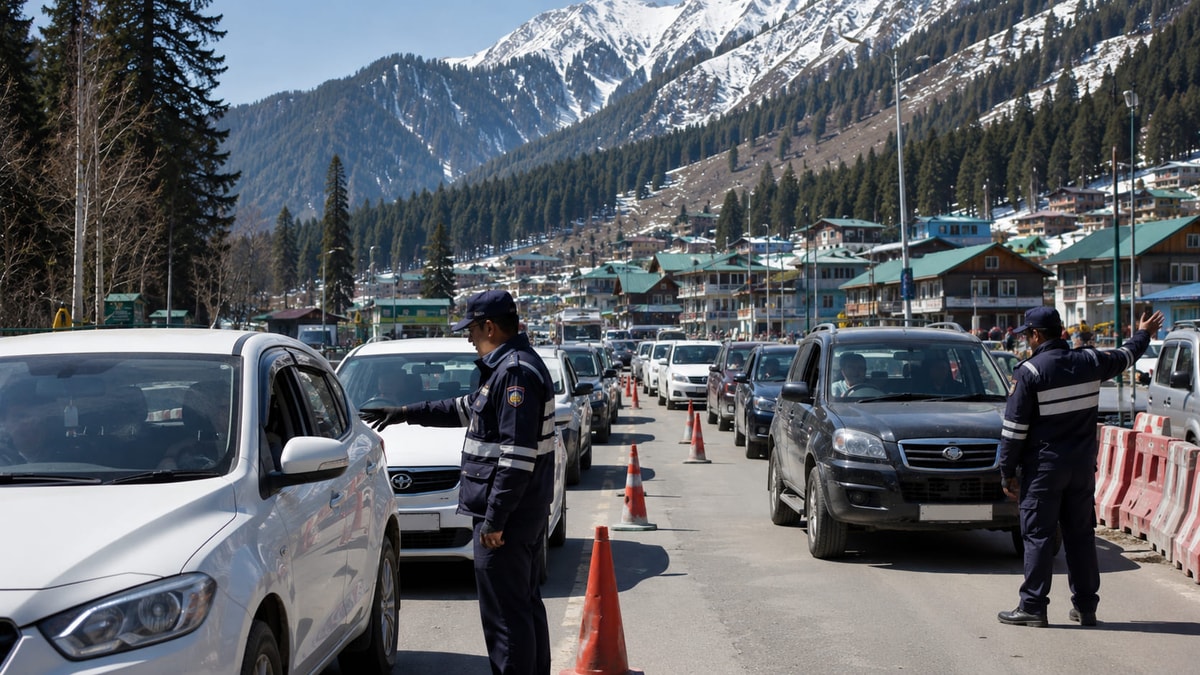 Odd-Even Traffic Regulation Introduced in Gulmarg to Reduce Congestion Odd-Even Traffic Regulation Introduced in Gulmarg to Reduce Congestion