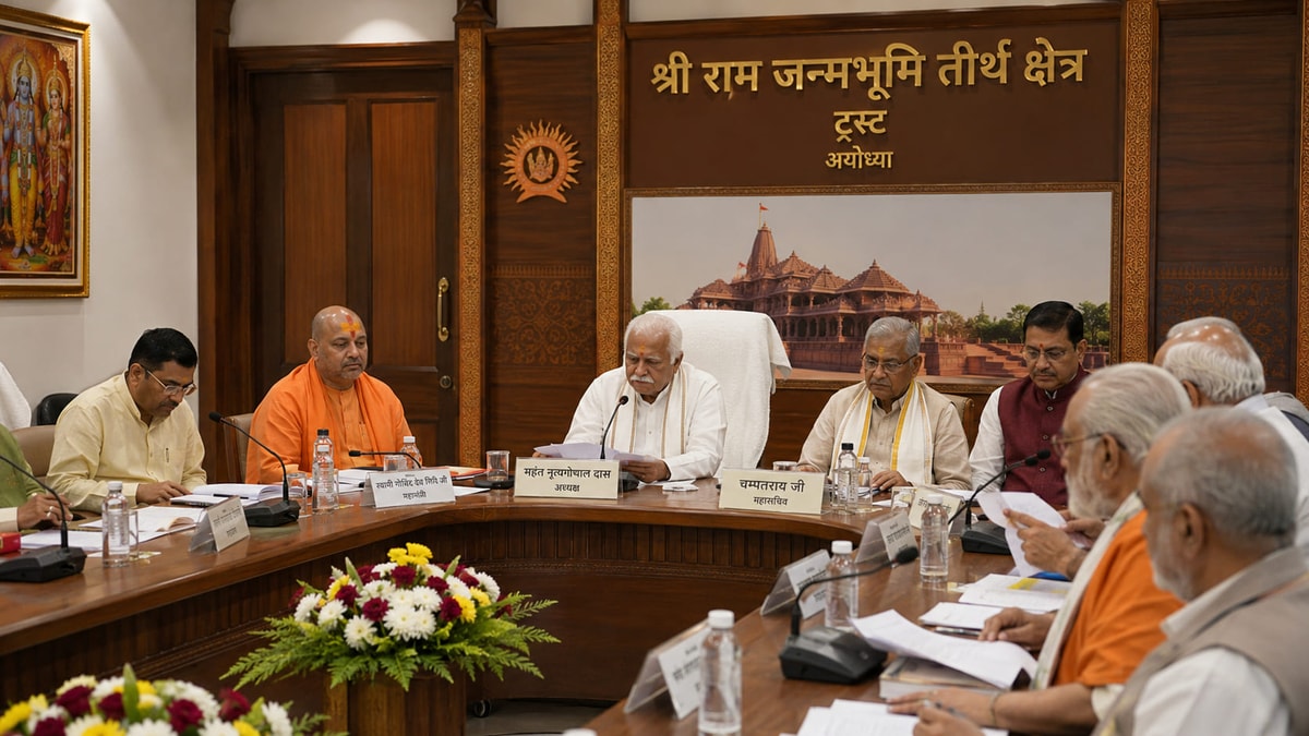 Shri Ram Janmabhoomi Trust Holds Important Meeting in Ayodhya Shri Ram Janmabhoomi Trust Holds Important Meeting in Ayodhya