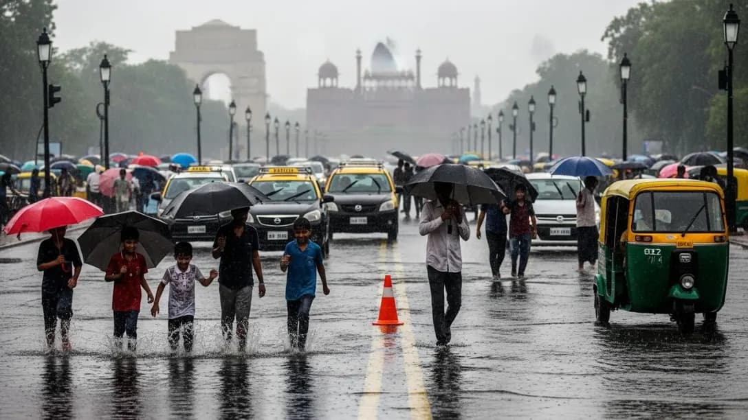 Heavy Rain and Orange Alert in New Delhi Heavy Rain and Orange Alert in New Delhi