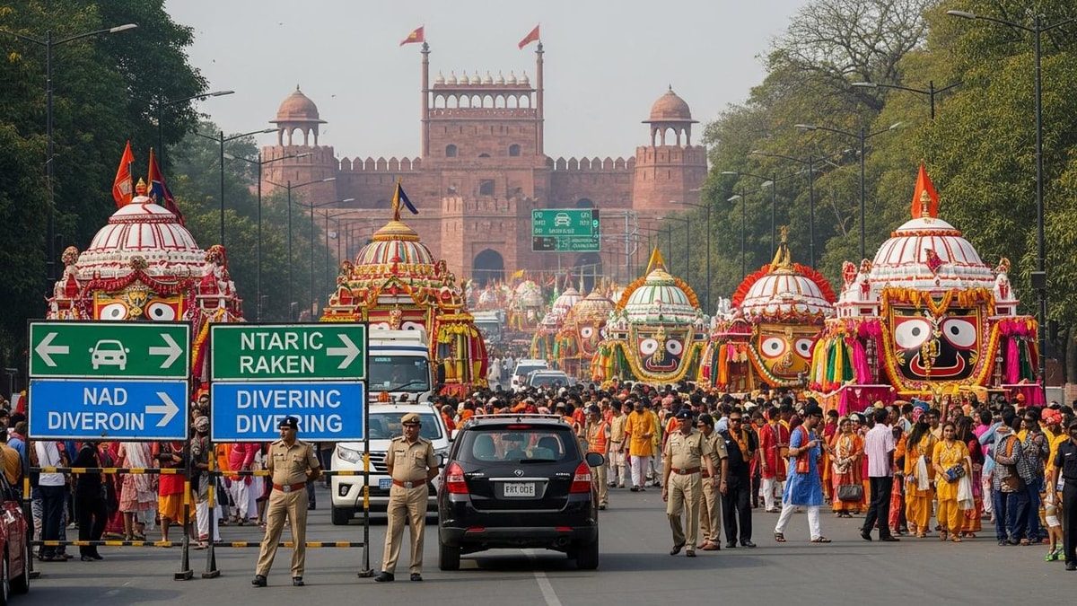 Traffic Control During Jagannath Rath Yatra in Delhi Traffic Control During Jagannath Rath Yatra in Delhi