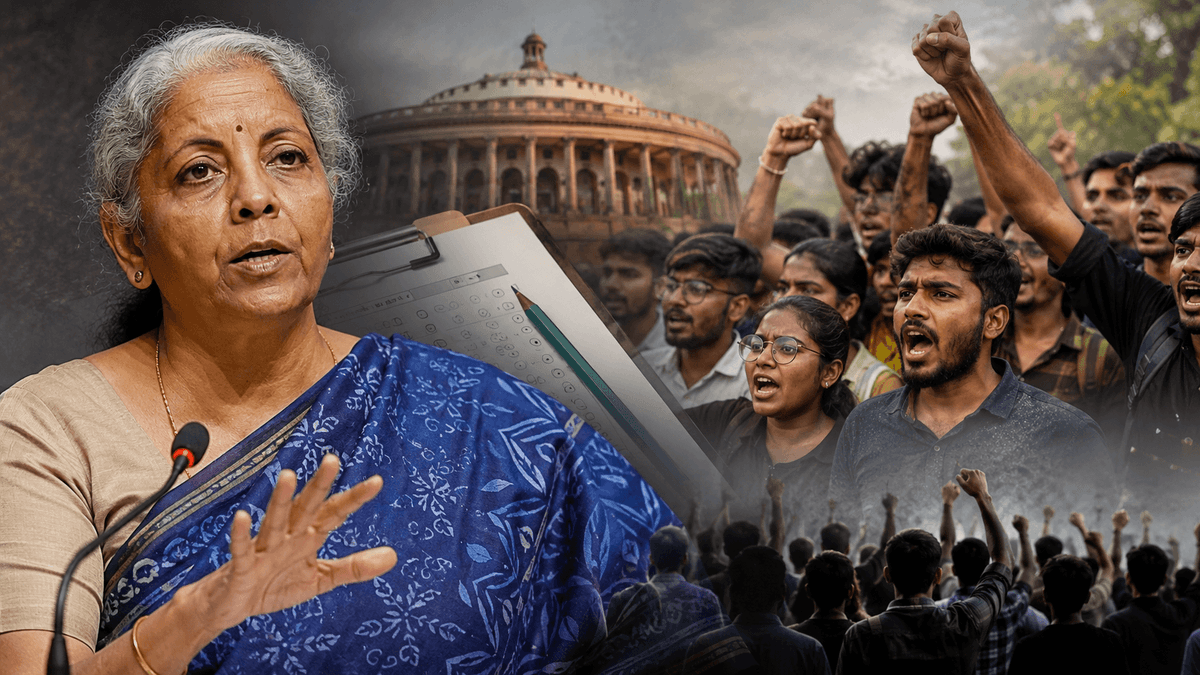 Nirmala Sitharaman Defends Government Over NEET Re-Exam Protests Nirmala Sitharaman Defends Government Over NEET Re-Exam Protests