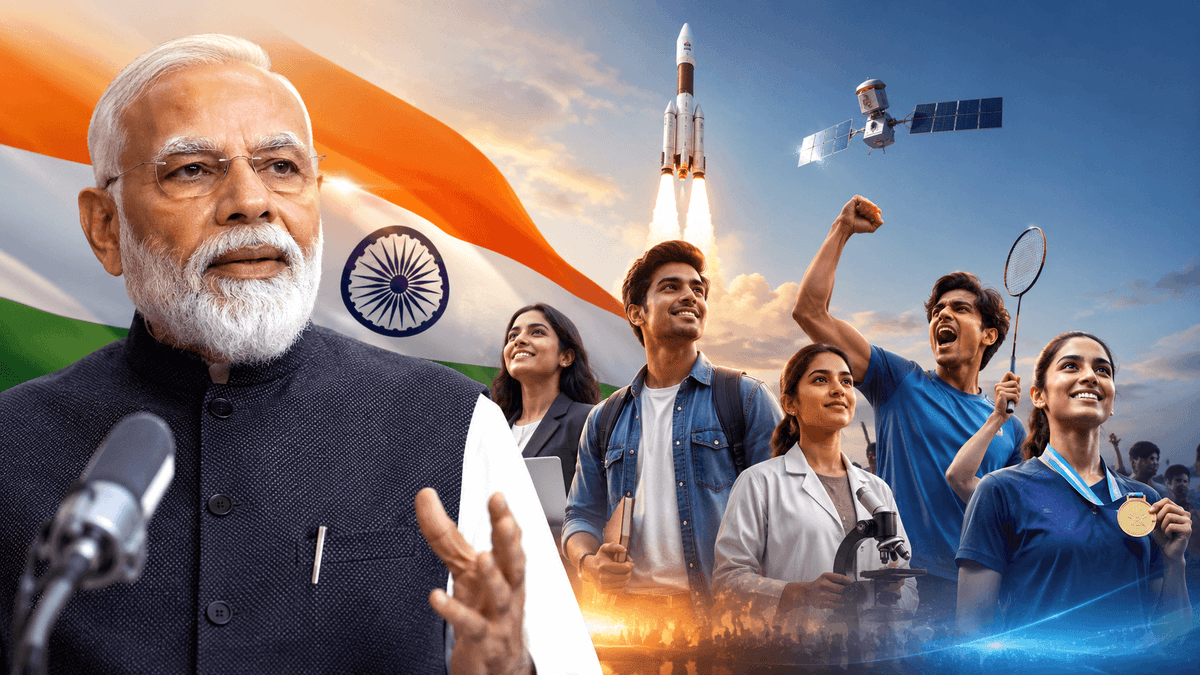 PM Modi Praises India's Youth for Excellence in Sports, Science and Innovation PM Modi Praises India's Youth for Excellence in Sports, Science and Innovation