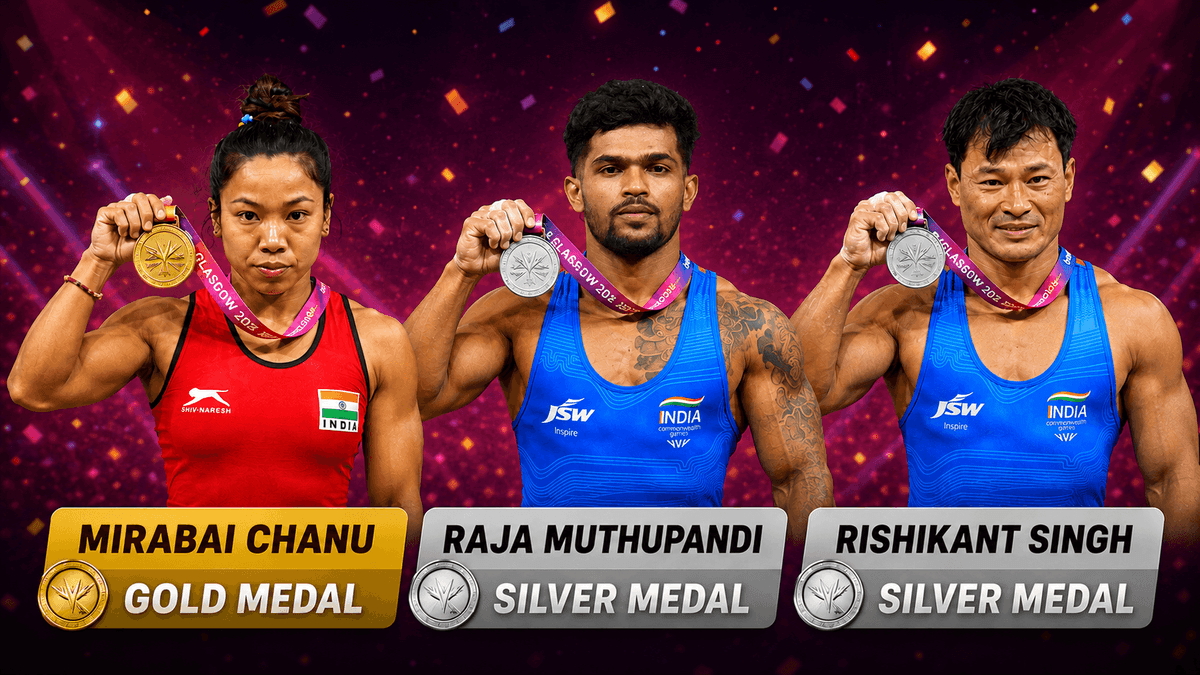 Mirabai Chanu Wins India's First Commonwealth Gold, Rishikant & Raja Muthupandi Claim Silver Mirabai Chanu Wins India's First Commonwealth Gold, Rishikant & Raja Muthupandi Claim Silver