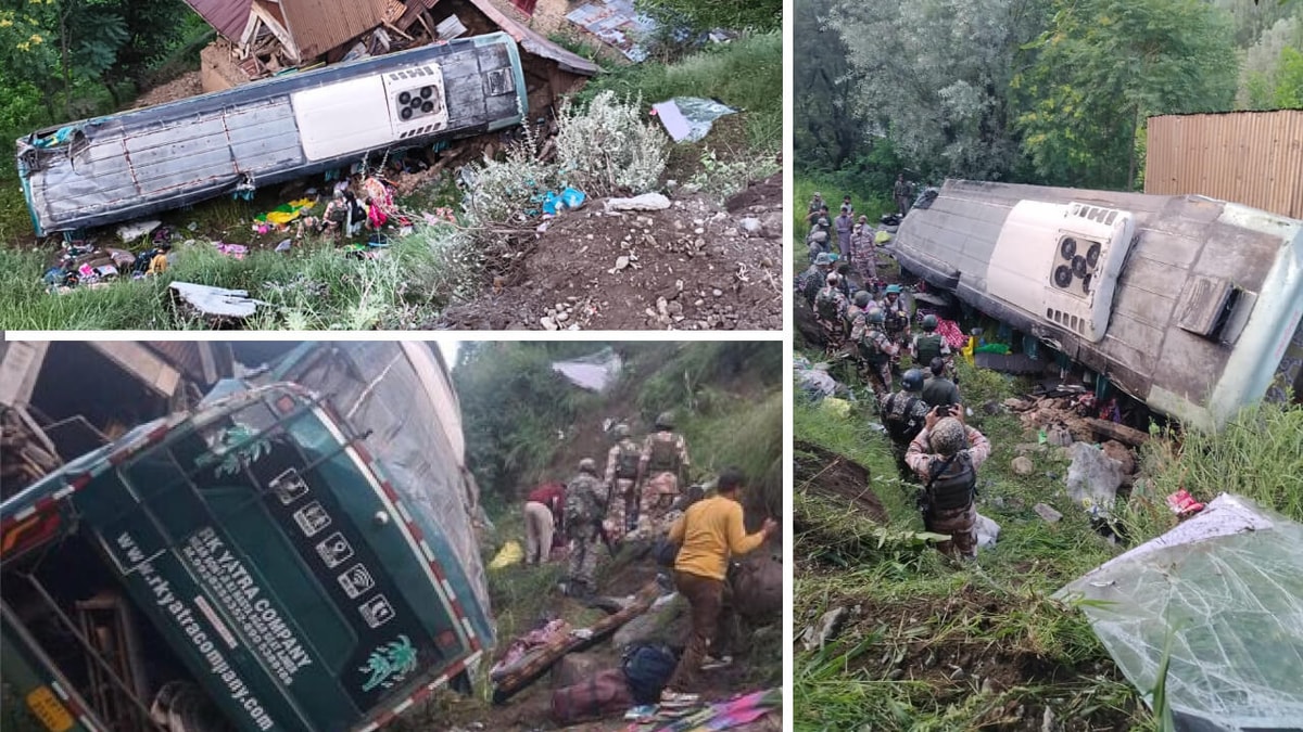 39 Pilgrims Injured as Amarnath Yatra Bus Meets with Accident in Ganderbal 39 Pilgrims Injured as Amarnath Yatra Bus Meets with Accident in Ganderbal