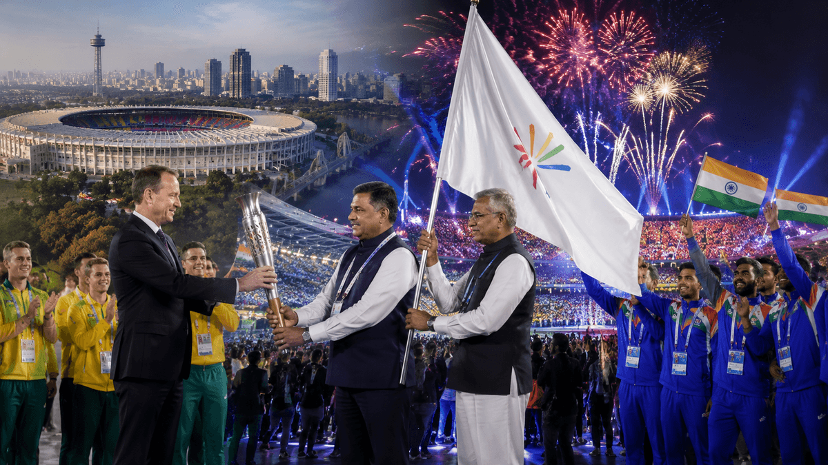 Ahmedabad Receives Commonwealth Games Baton for Historic 2030 Edition Ahmedabad Receives Commonwealth Games Baton for Historic 2030 Edition