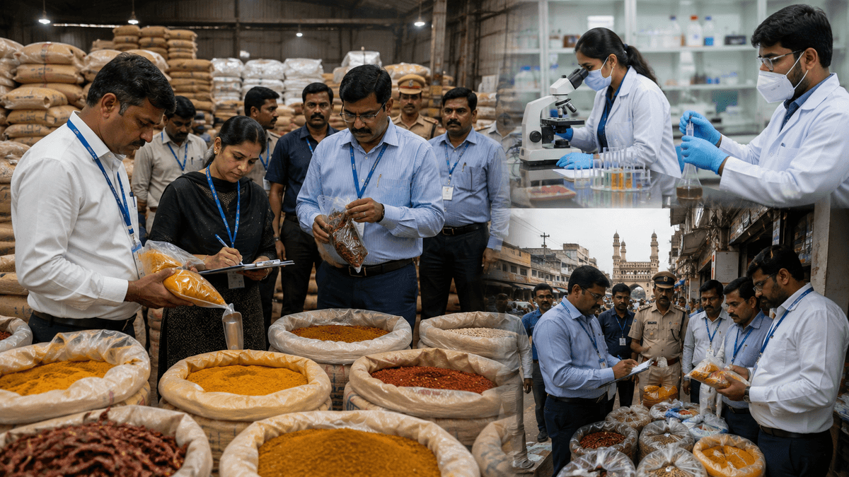 Hyderabad Food Safety Raids Seize Over 25,300 Kg Adulterated Spices Hyderabad Food Safety Raids Seize Over 25,300 Kg Adulterated Spices