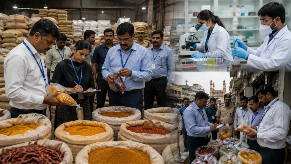 Hyderabad Food Safety Raids Seize Over 25,300 Kg Adulterated Spices Hyderabad Food Safety Raids Seize Over 25,300 Kg Adulterated Spices