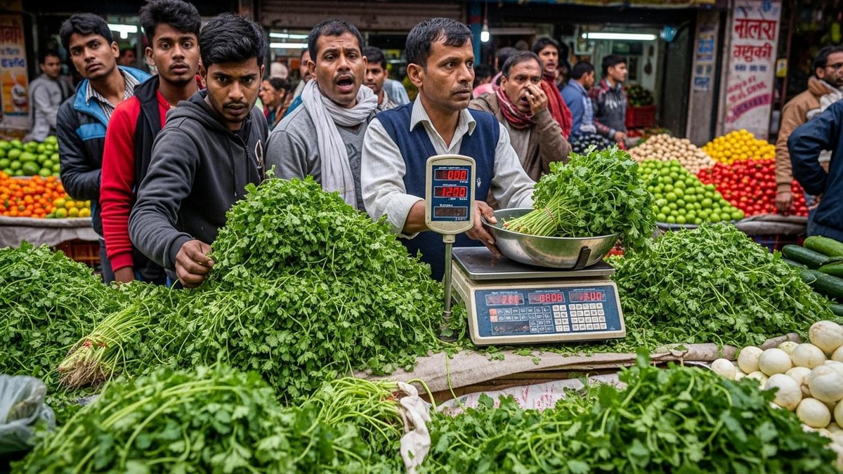 Sharp Rise in Coriander Prices, People Worried Sharp Rise in Coriander Prices, People Worried