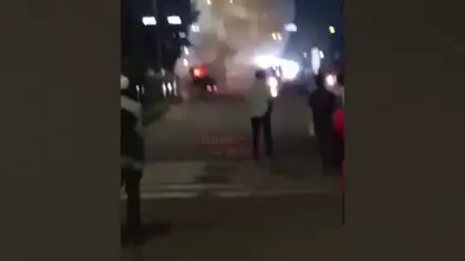 Fire Breaks Out in Hydraulic Road Sweeper in Vadodara Traffic Halted Fire Breaks Out in Hydraulic Road Sweeper in Vadodara Traffic Halted