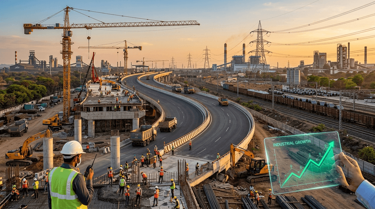 India’s Infrastructure Output Grows 5.4% in July India’s Infrastructure Output Grows 5.4% in July