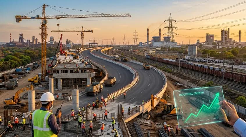 India’s Infrastructure Output Grows 5.4% in July