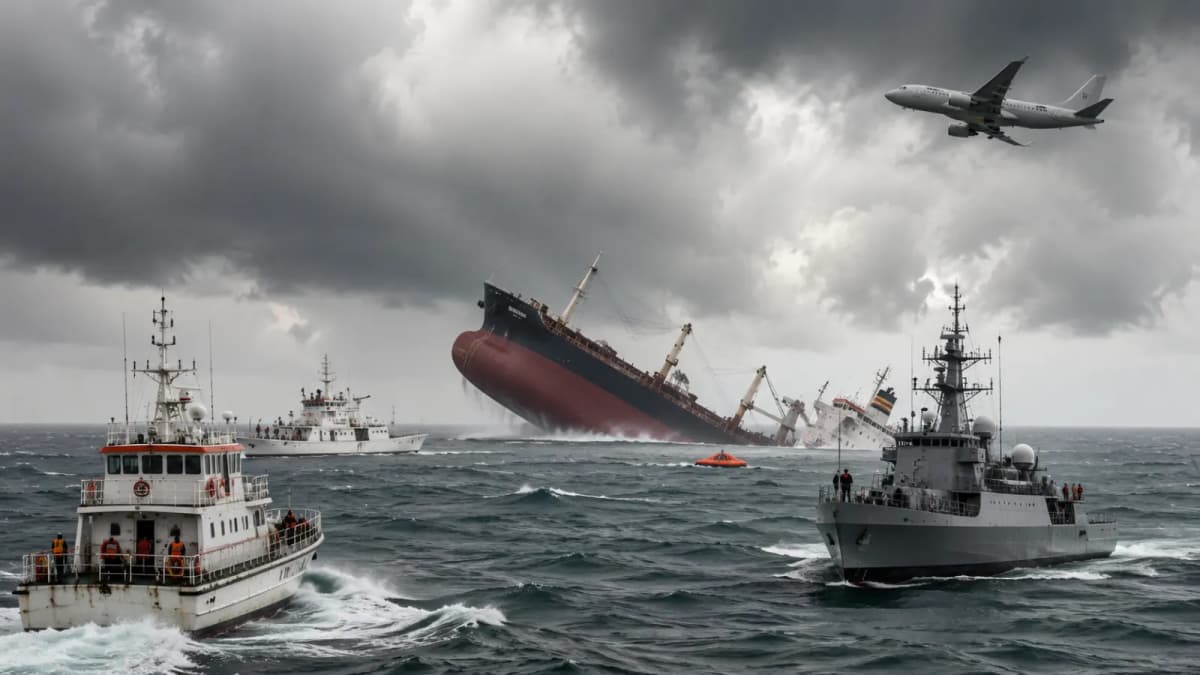 22 Sailors Missing After Cargo Ship Sinks Off Odisha Coast 22 Sailors Missing After Cargo Ship Sinks Off Odisha Coast