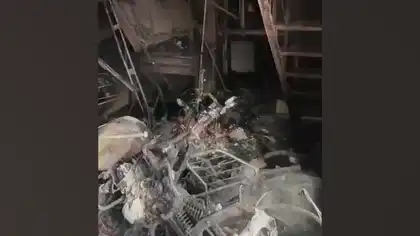 Massive Fire Breaks Out at TVS Showroom on Godhra-Dahod Highway