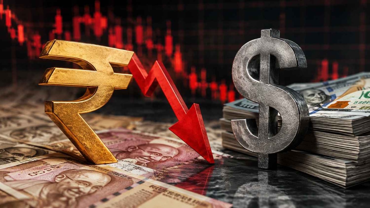 Rupee Falls 13 Paise to 95.56 Against US Dollar Rupee Falls 13 Paise to 95.56 Against US Dollar