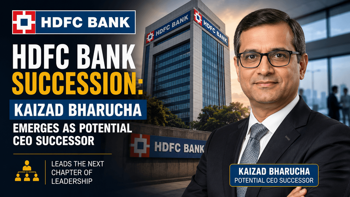 HDFC Bank Succession: Kaizad Bharucha Emerges as Potential CEO Successor HDFC Bank Succession: Kaizad Bharucha Emerges as Potential CEO Successor
