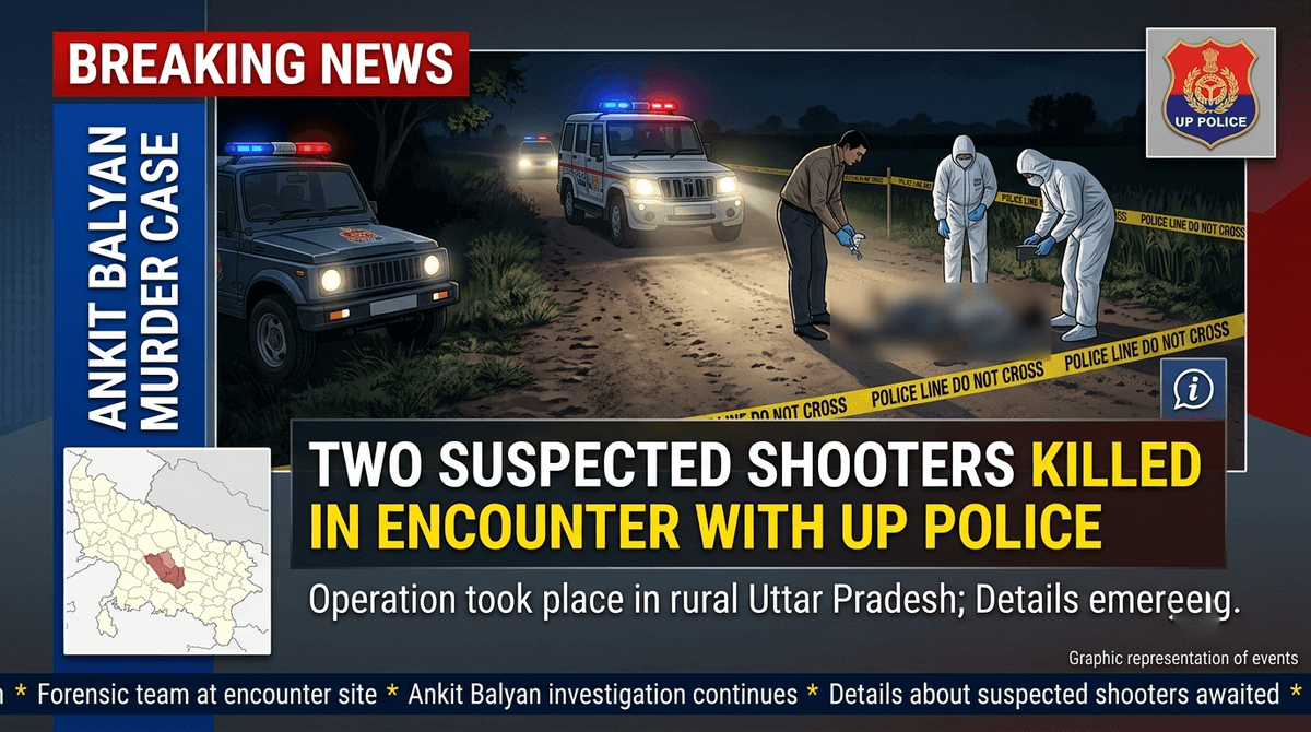 Ankit Balyan Murder Case: Two Suspected Shooters Killed in UP Encounter Ankit Balyan Murder Case: Two Suspected Shooters Killed in UP Encounter