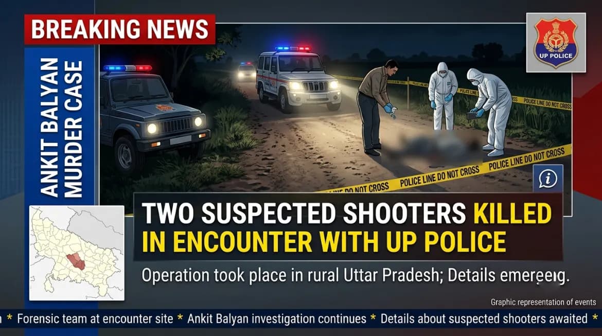 Ankit Balyan Murder Case: Two Suspected Shooters Killed in UP Encounter Ankit Balyan Murder Case: Two Suspected Shooters Killed in UP Encounter