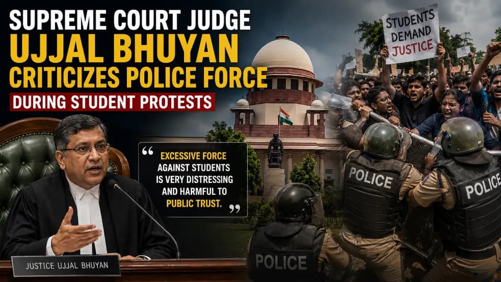 Supreme Court Judge Ujjal Bhuyan Criticizes Police Force During Student Protests